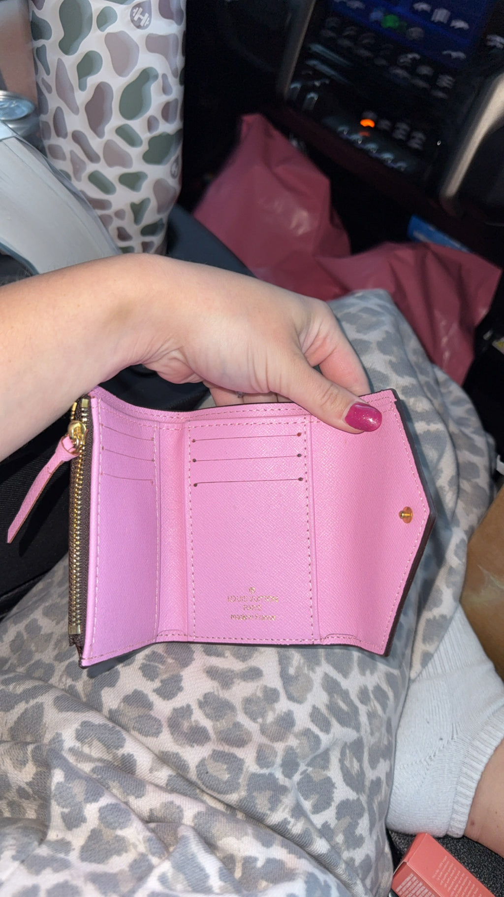 Lv pink wallet