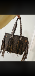 Cheetah lv fringe purse
