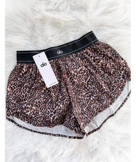 Alo Leopard Print Running Shorts