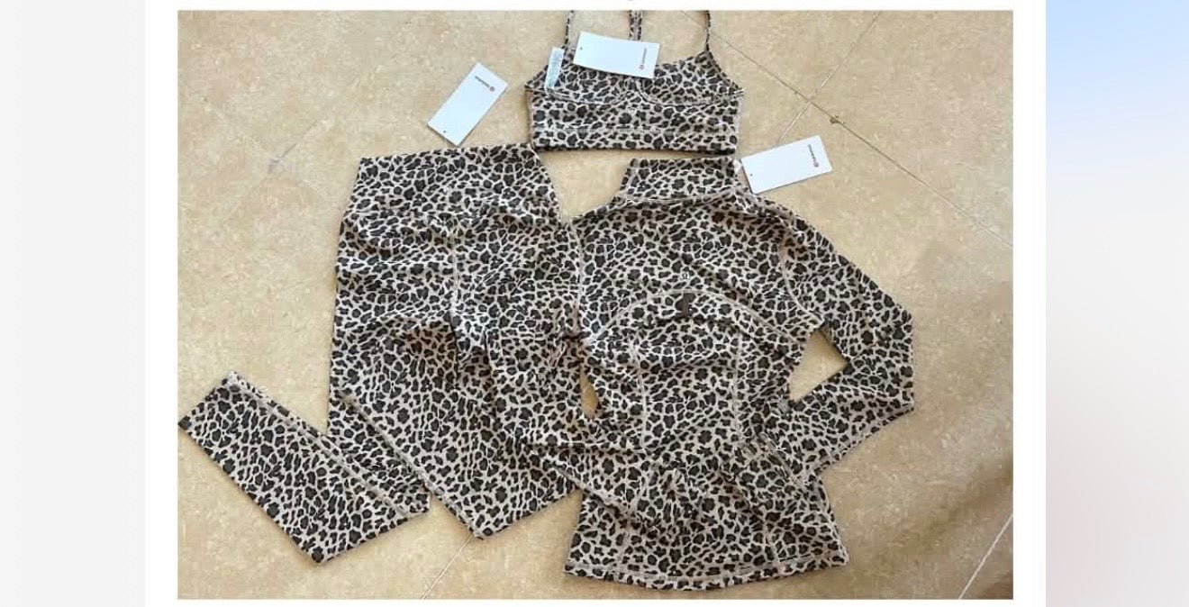 Leopard Print 3-Piece Active Set
