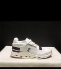 On Cloudnova White & Burgundy Sneakers